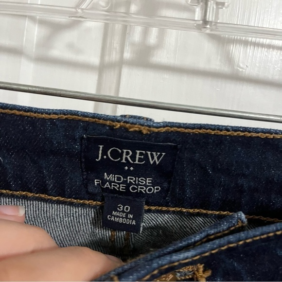 J. Crew Factory Mid Rise Flare Crop Jeans All Day Stretch Size 30 O2 - Picture 5 of 11